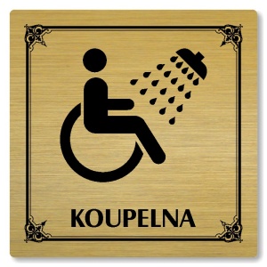 Koupelna, 100x100mm, zlatá, Nebraska